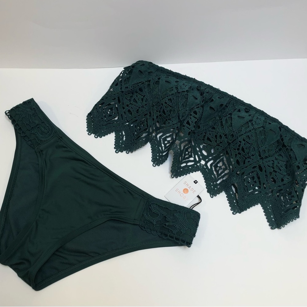 Shade & Shore Green Bikini NWT